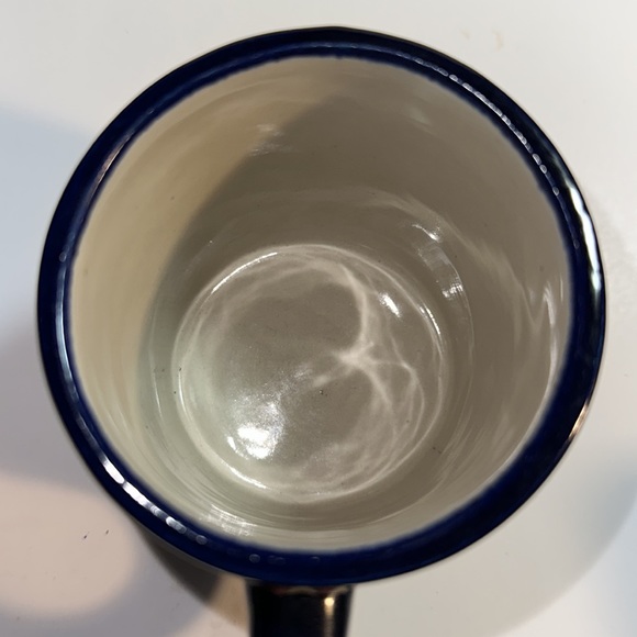 JAVIER SERVIN Mexico Embossed Enamel Ceramic Mug Cup 3.75" Tall - Picture 5 of 7